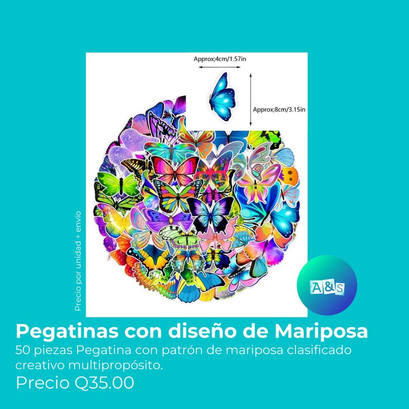PEGATINAS CON DISEÑO DE MARIPOSAS
