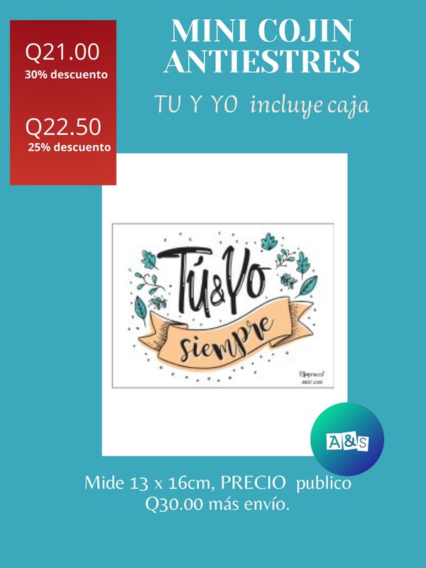 MINI COJIN ANTI ESTRES  VARIOS MOTIVOS