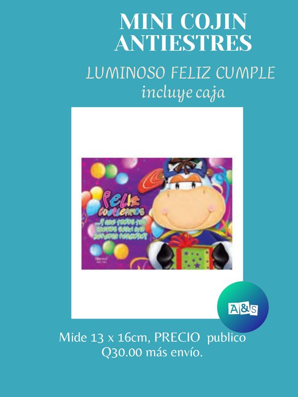 MINI COJIN ANTI ESTRES  VARIOS MOTIVOS