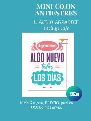 MINI COJIN ANTI ESTRES LLAVERO  VARIOS MOTIVOS