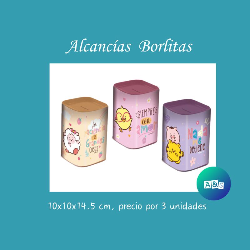 COLECCION Alcancías Metalizadas Borlitas