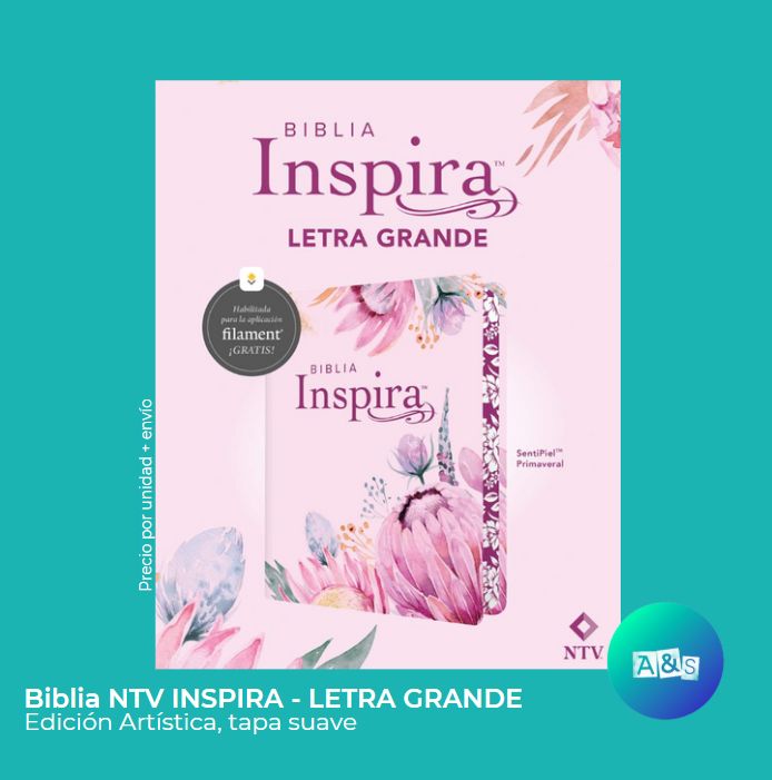 BIBLIA NTV INSPIRA - ROSA LETRA GRANDE