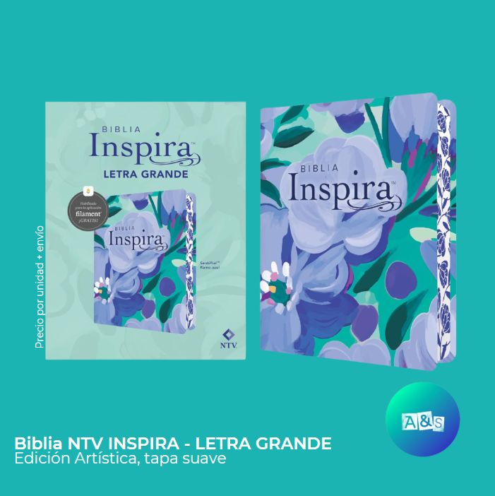 BIBLIA NTV INSPIRA - AZUL LETRA GRANDE