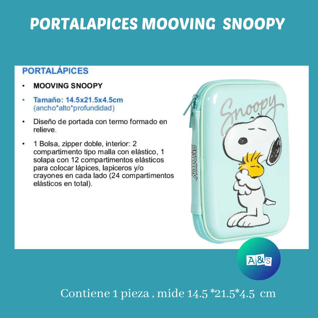 ESTUCHE O CARTUCHERA  MOOVING SNOOPY