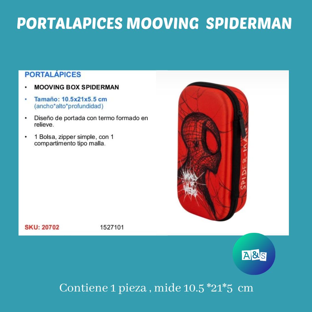 ESTUCHE O CARTUCHERA  MOOVING SPIDERMAN