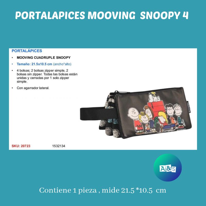 ESTUCHE O CARTUCHERA  MOOVING SNOOPY 4