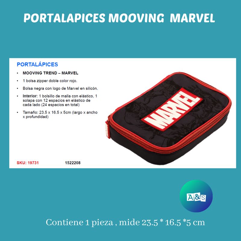 ESTUCHE O CARTUCHERA  MOOVING MARVEL