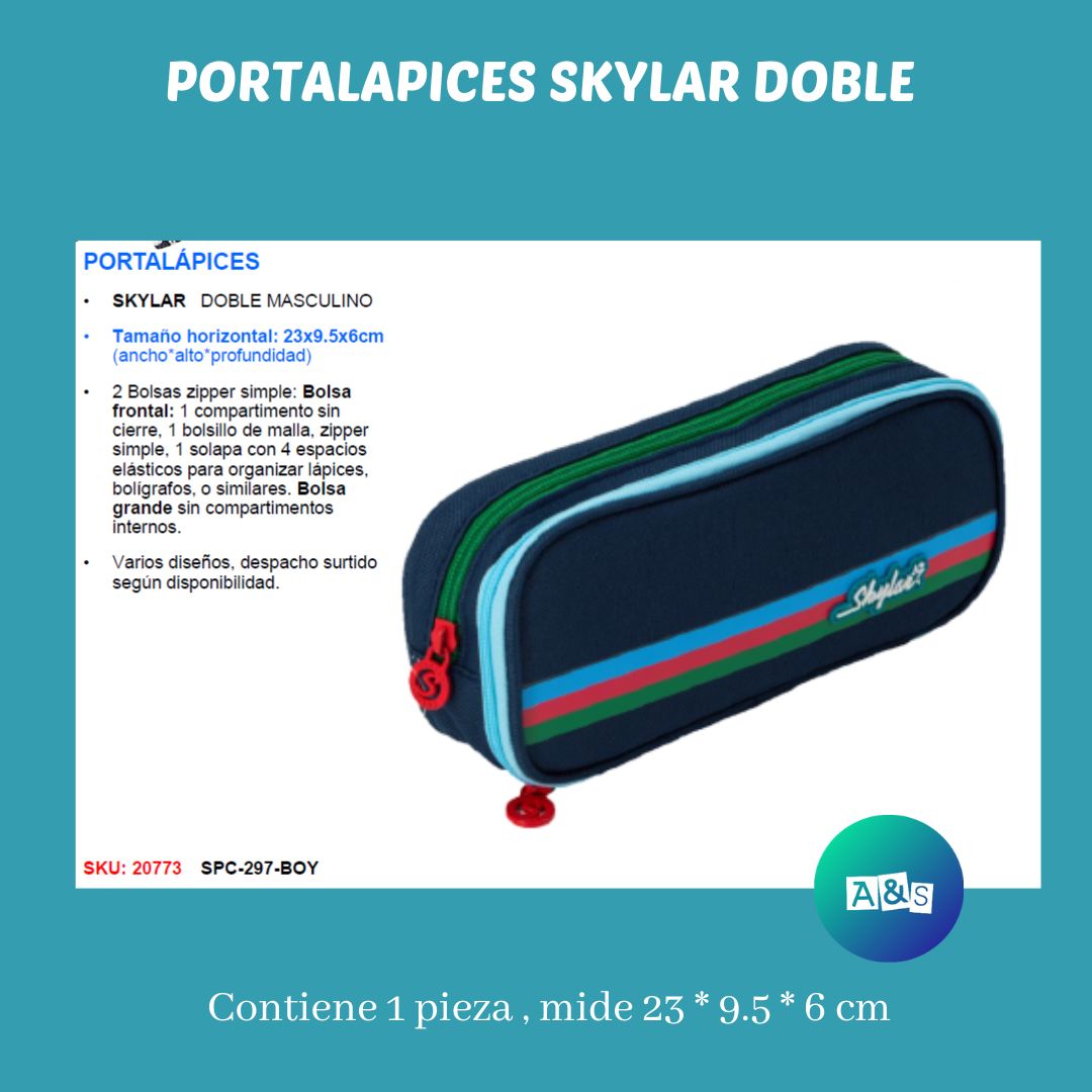 ESTUCHE O CARTUCHERA  SKYLAR  DOBLE
