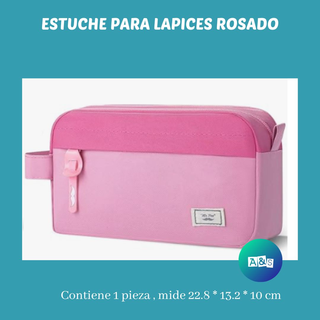 ESTUCHE PARA LAPICES ROSADO  MR. PEN