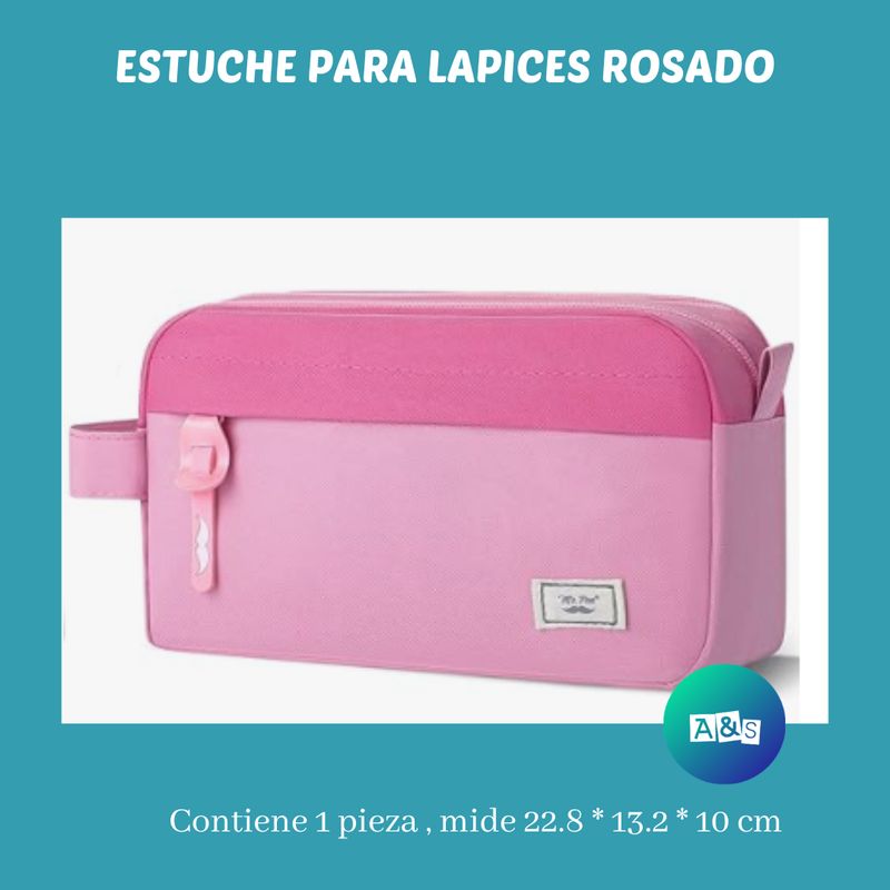 ESTUCHE PARA LAPICES ROSADO  MR. PEN