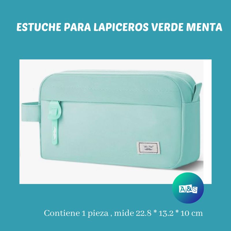ESTUCHE PARA LAPICES VERDE MENTA  MR. PEN