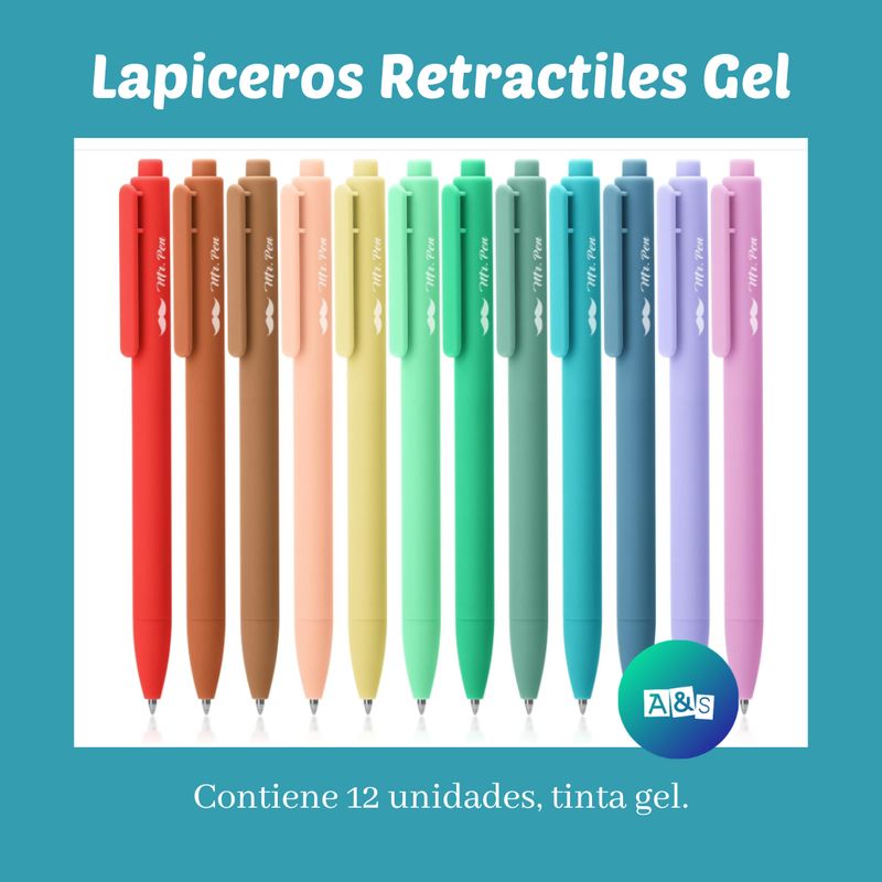 LAPICERO de Ger Retractiles Mr Pen  Colores SURTIDOS  Art 12