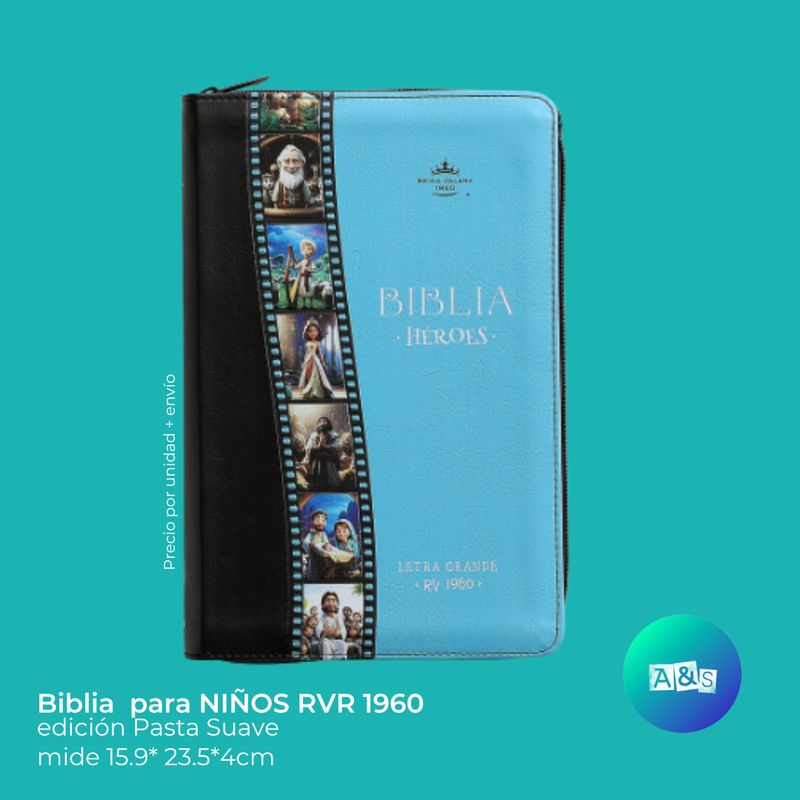 BIBLIA Niños Héroes RVR1960 ziper BIBLIA Niños Héroes RVR1960 ziper