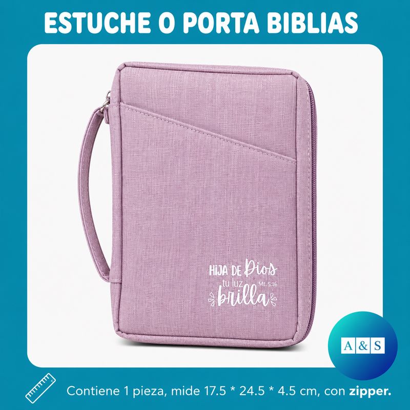Porta Biblias Texto L Rosado 