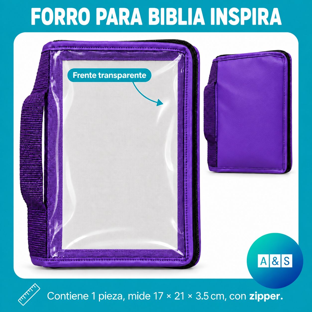 Forro para Biblia Inspira Letra Normal Morado