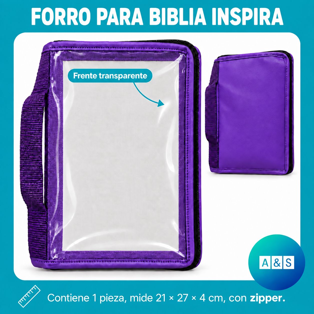 Forro para Biblia Inspira Morado Letra Grande