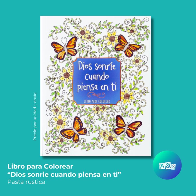 Libro para Colorear "Dios Sonríe cuando piensa en TI"