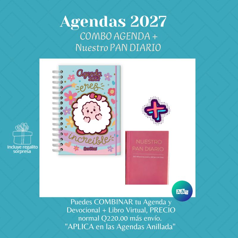 COMBO Agenda 2027 anillada + Nuestro Pan Diario 2027 COMBO Agenda 2027 anillada + Nuestro Pan Diario 2027