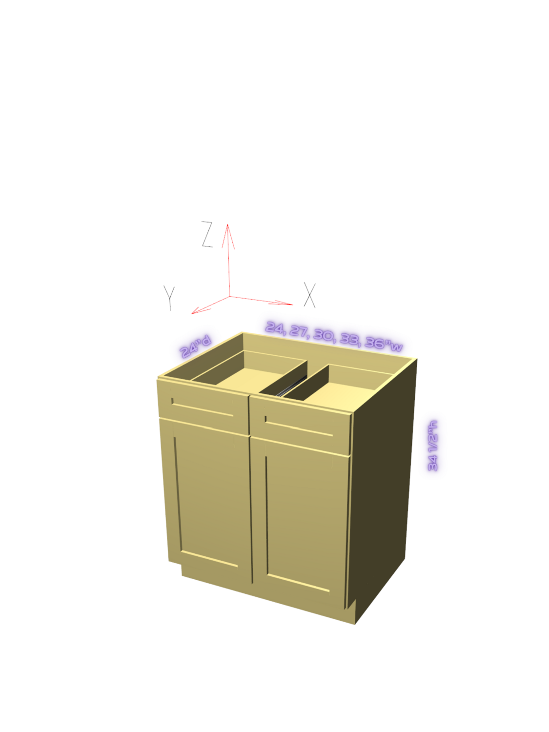 BASE DOUBLE DOORS &amp; DRAWER CABINETS