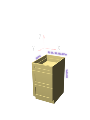 3 DRAWER BASE CABINETS 12"+ 3 DRAWER BASE CABINETS 12"+