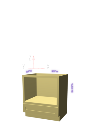 Base Microwave /Oven Cabinet
