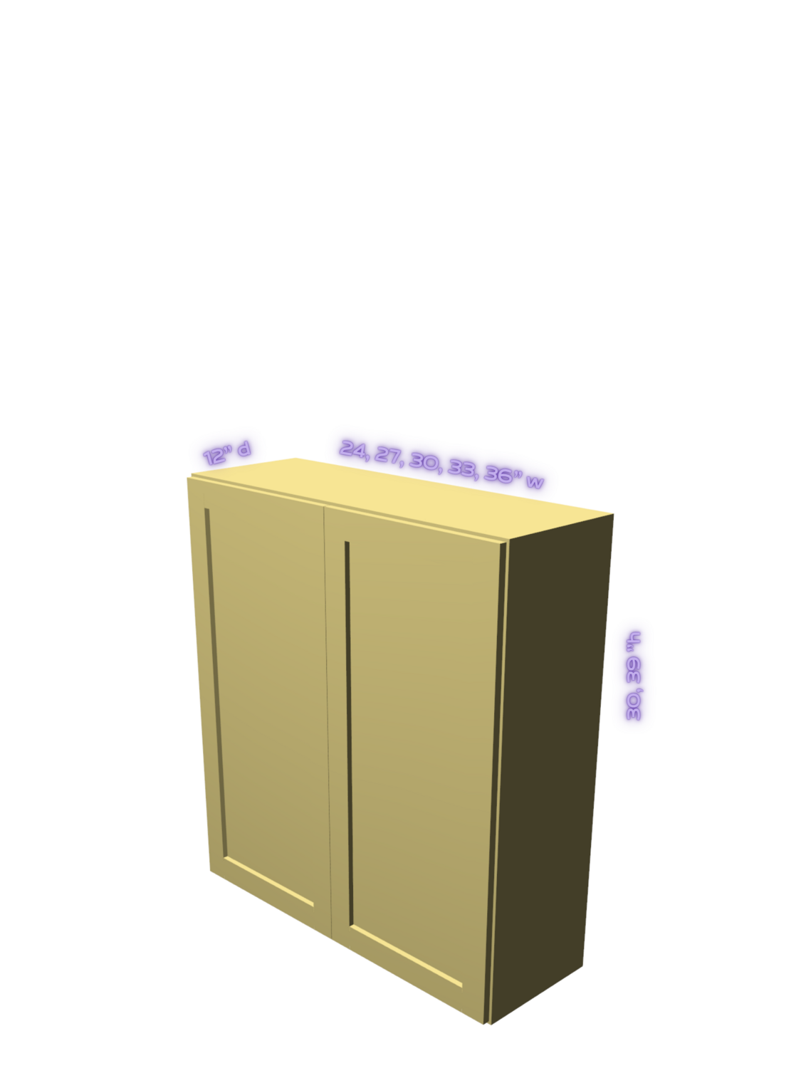 WALL DOUBLE DOOR39 24&quot;+