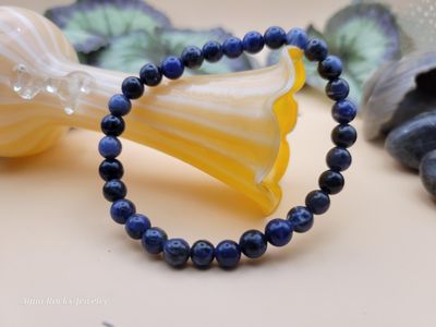 6mm Blue Sodalite Handmade Stretch Bracelet