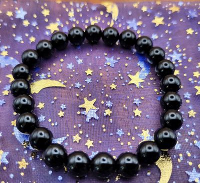 8mm Black Onyx Stretch Handmade Bracelet