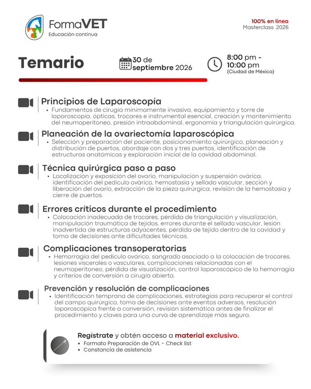 OVL: Principios, Técnica y Tips para prevenir y resolver complicaciones.