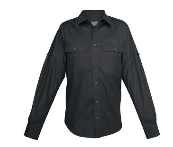 Men&#39;s Long Sleeve Poplin Shirt Charcoal