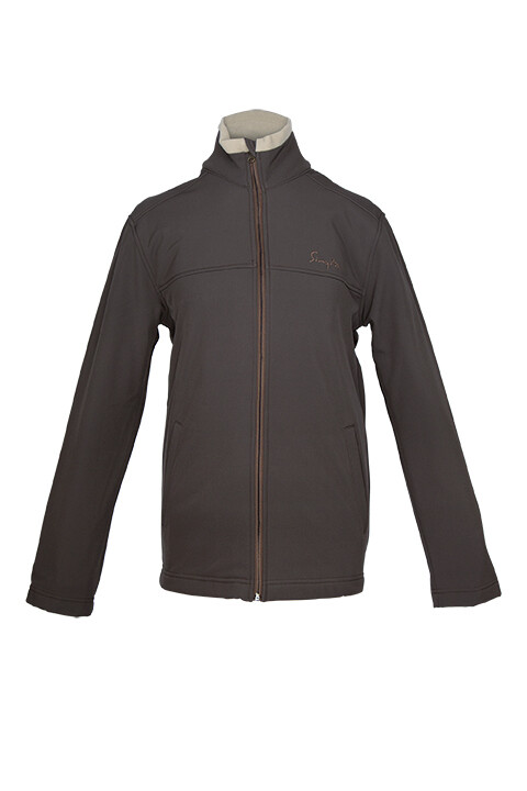 Soft Shell Water Resistant Jacket with Fleece Lining Long Sleeve Brown
