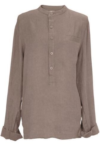 Men&#39;s Linen Long Sleeve Shirt Natural
