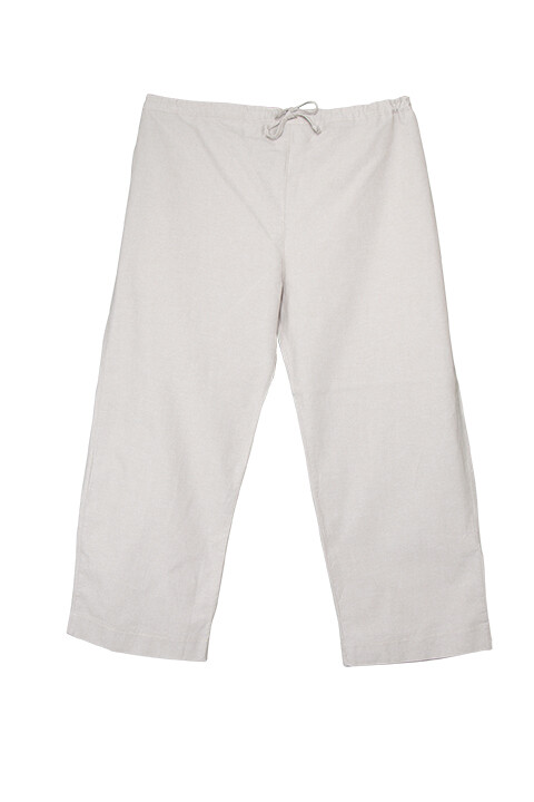 Ladies Linen Drawstring Capri Pants