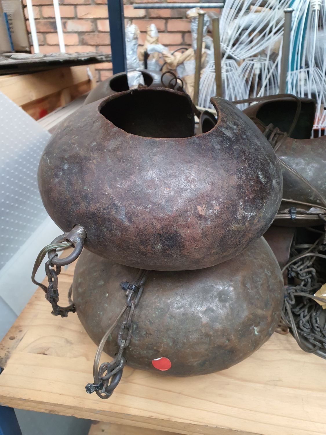 X - not for sale - slave shackle lamps