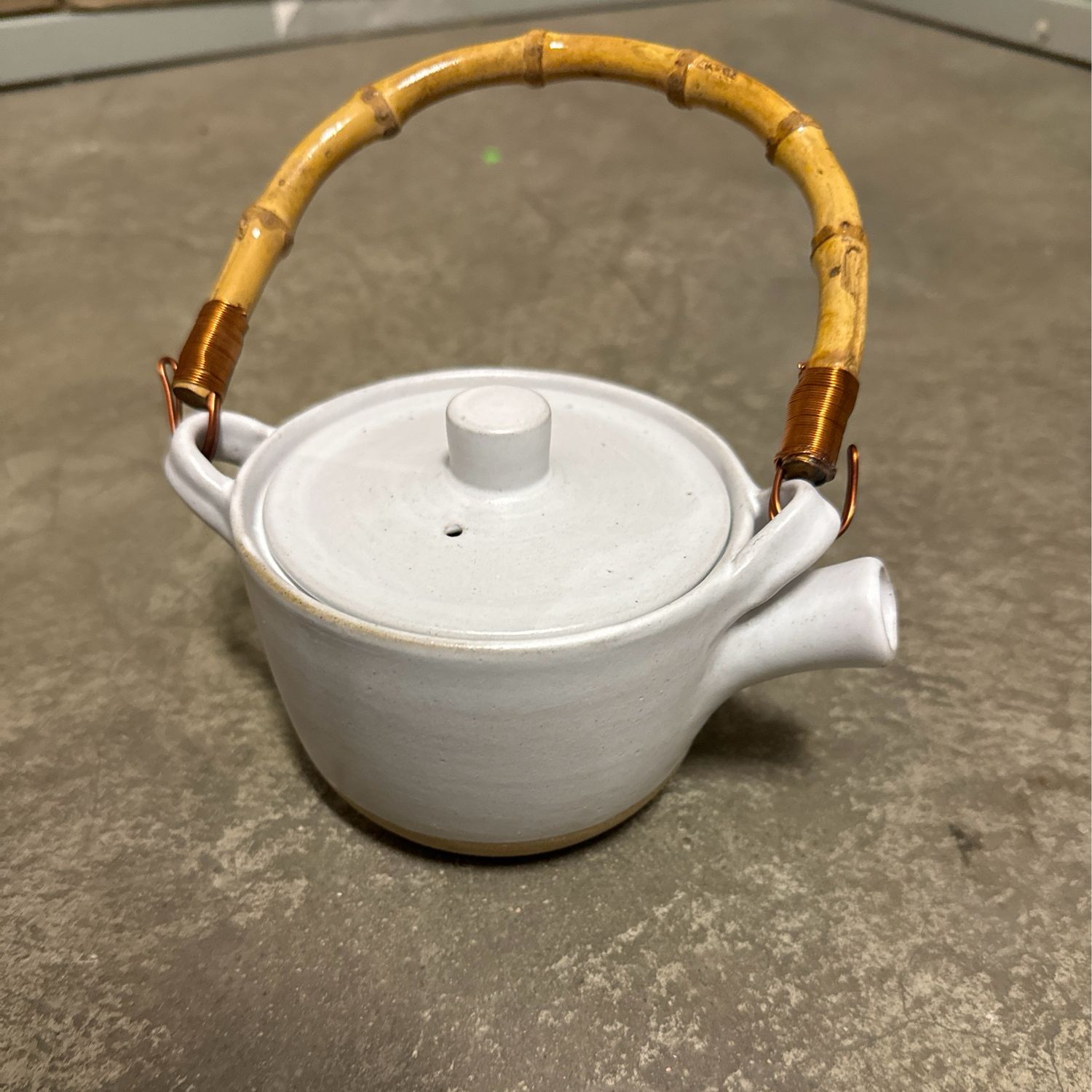Two Cup Tea Pot With Bamboo Handle