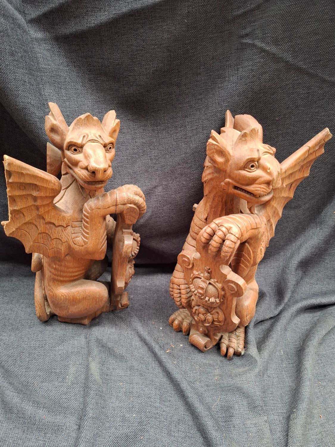 X- not for sale - Wooden sculpture - set of 2 - goblin totems