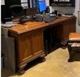 X BAILES (NOT FOR SALE ) - Large partners desk with claw feet Size: 1840w x 1210d x 785HT