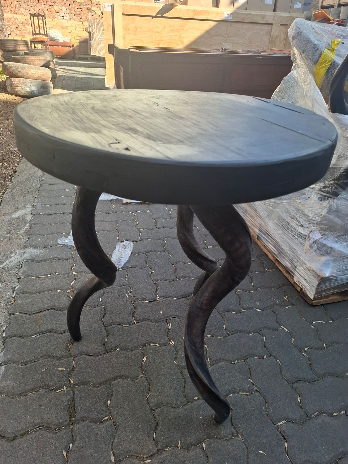 Horn leg side table - Collection from warehouse only