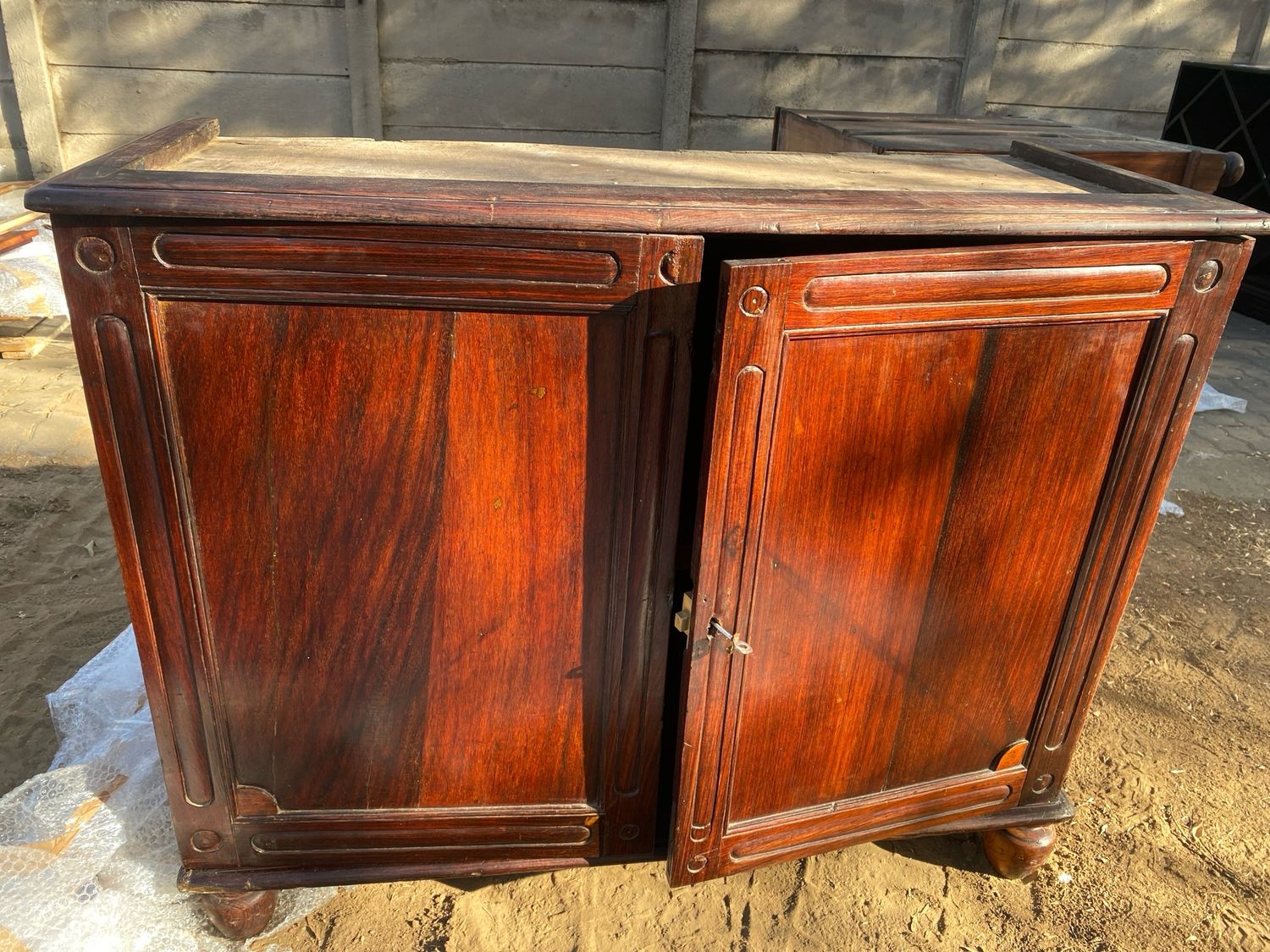 X - Not For Sale - Wooden Cabinet - Old Ebony Stock