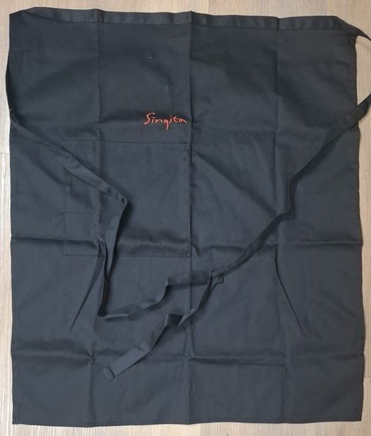 Apron - Waist Bistro - Black with Rust Singita embroidery
