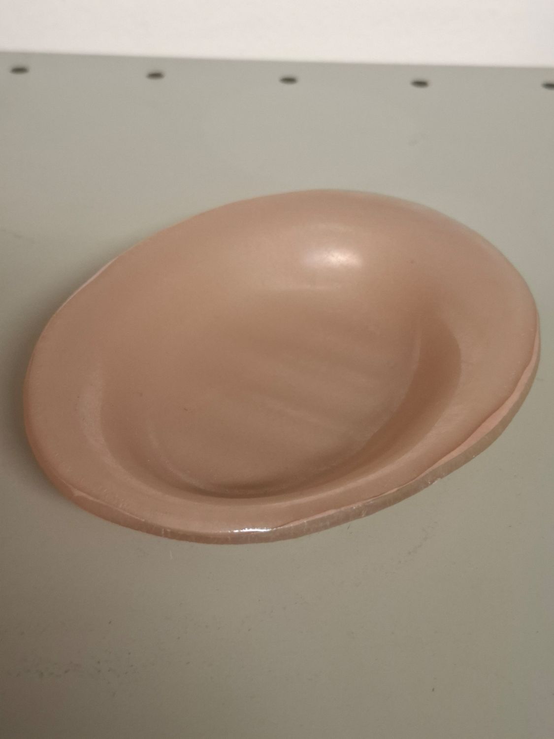 X - Not for sale - Glass - Nude colour- soap dish