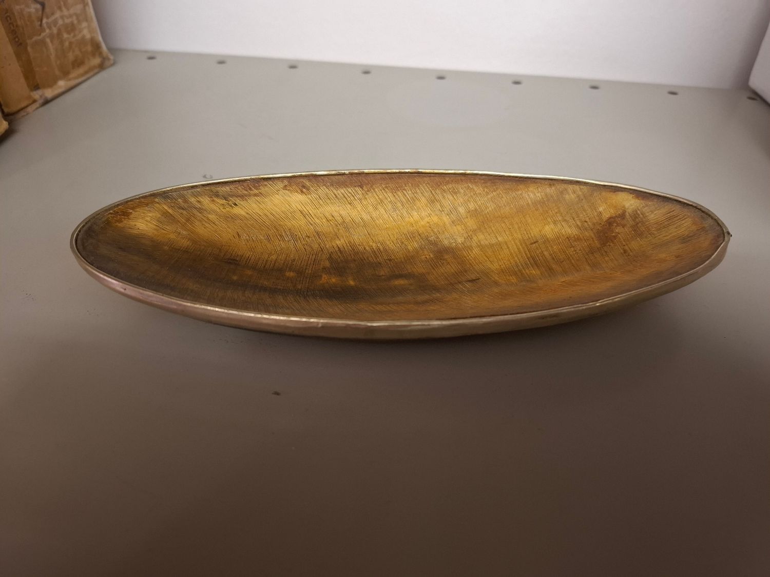 X - NOT FOR SALE - Wooden jewelry holder with gold trim