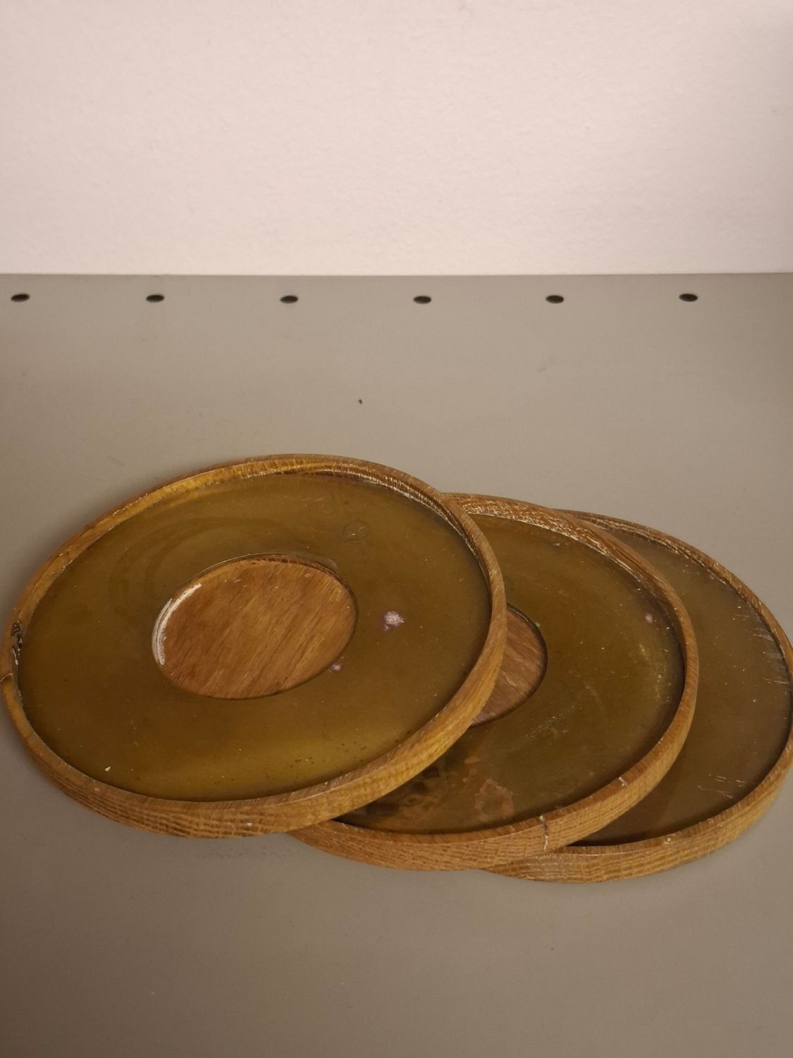 X - Not for sale - Wood and gold coasters- medium