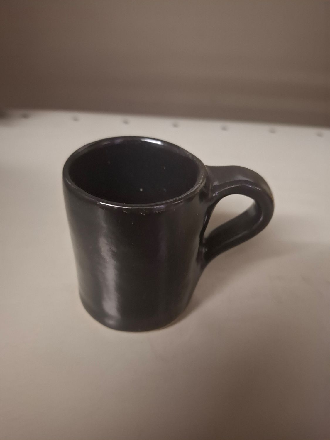 X - Not for sale - sauce jug - tiny - black ceramic