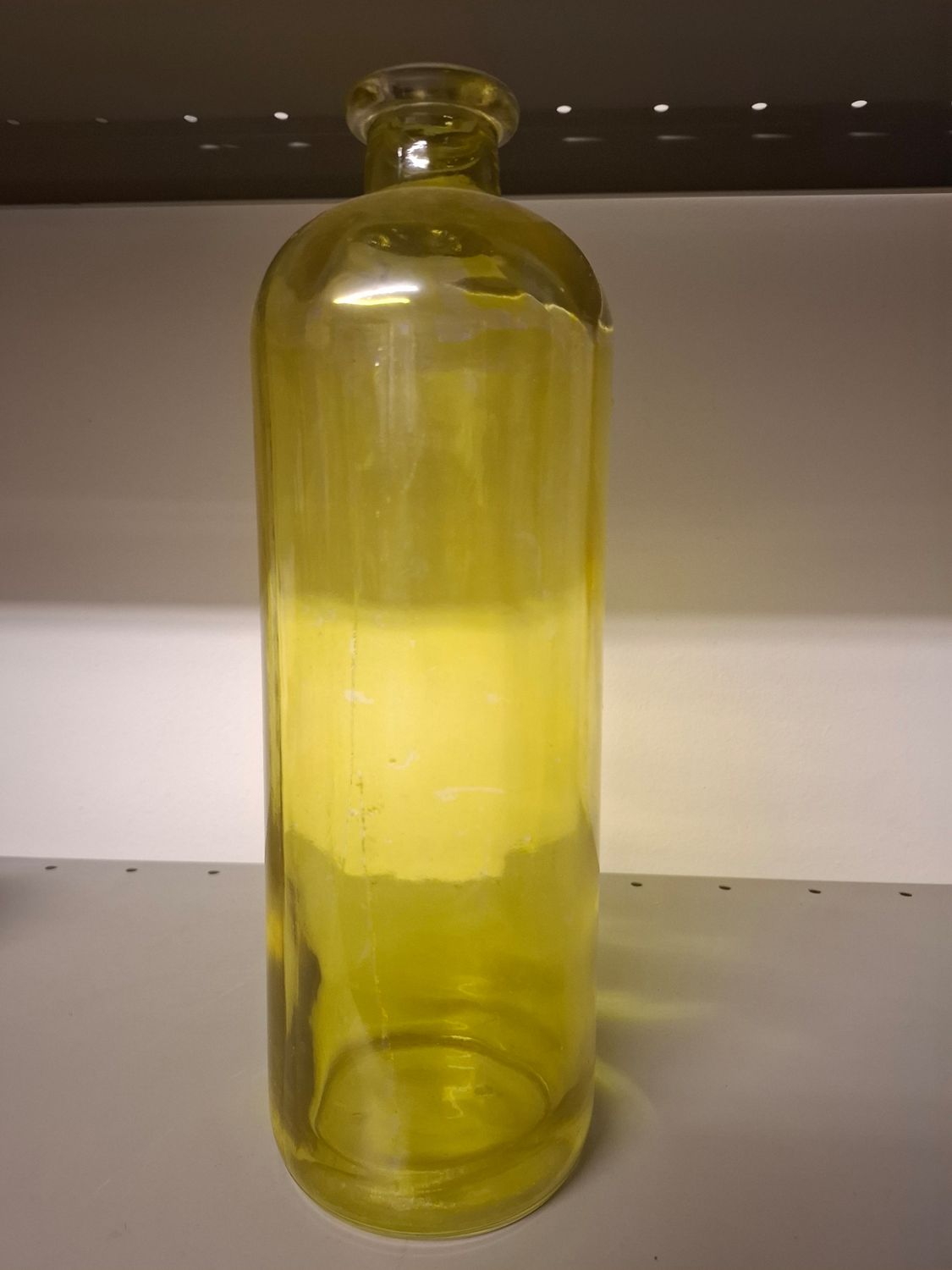 X - Not for sale - Round glass bottle - Green