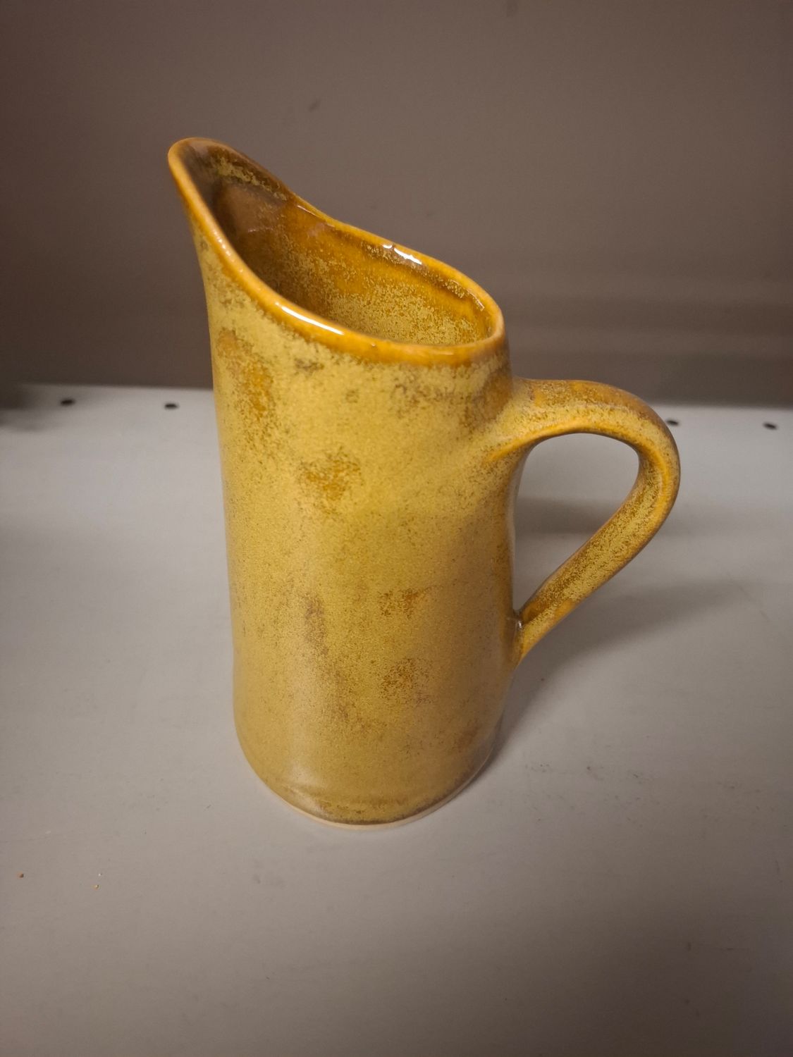 X - Not for sale- ochre sauce/ milk jar ceramic