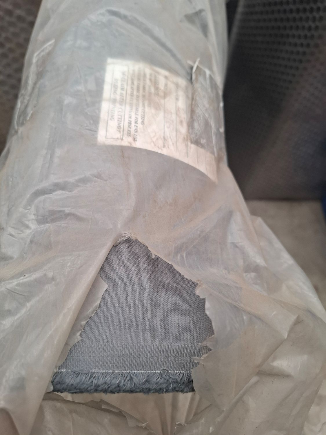 X Not for sale fabric roll grey