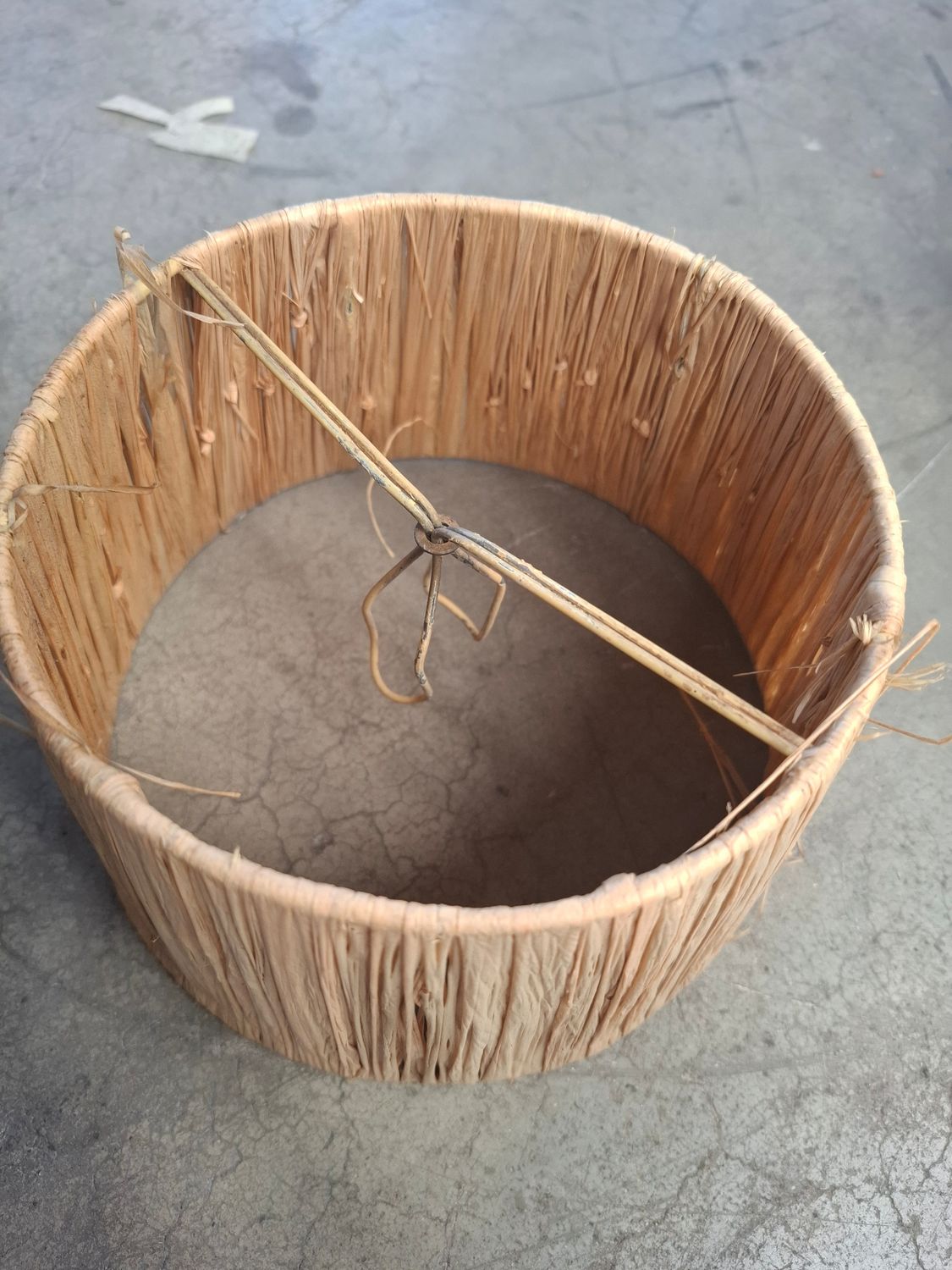 X Not for sale raffia lamp shade small