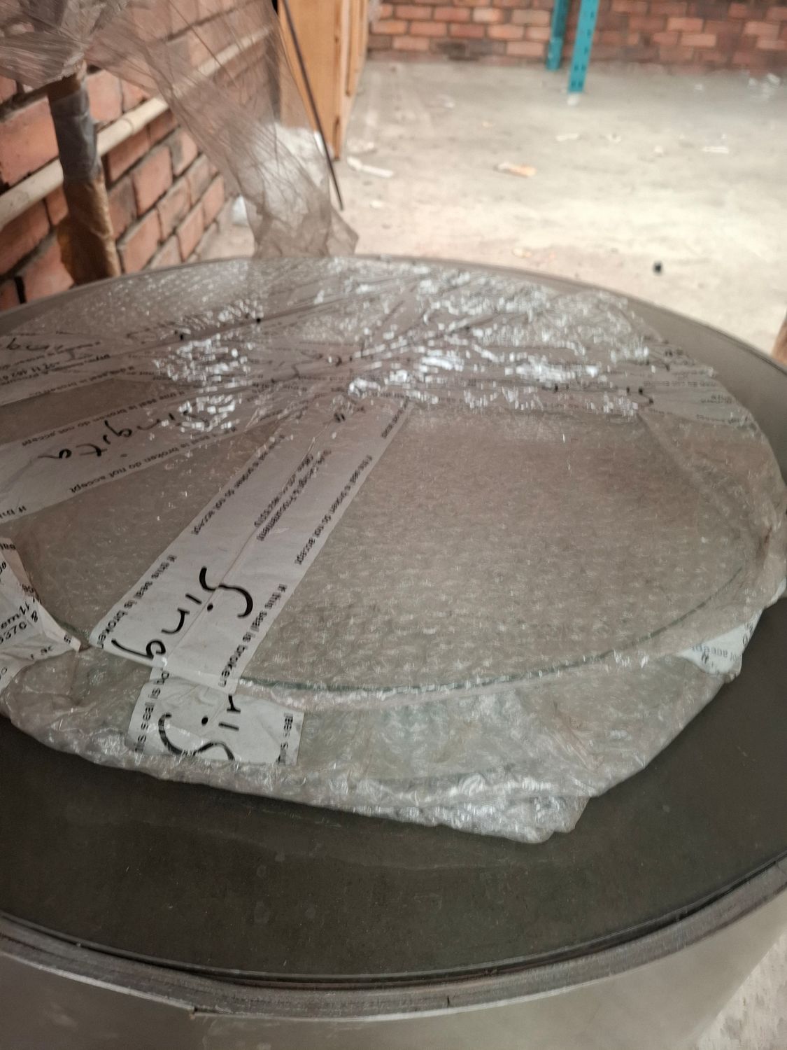 X Not for sale glass round table tops