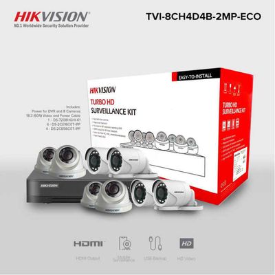 Hikvision TVI-8CH4D4B-2MP-Eco 8CH CCTV Kit